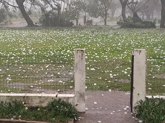 Granizo de gran tama&ntilde;o, en Villa del Rosario