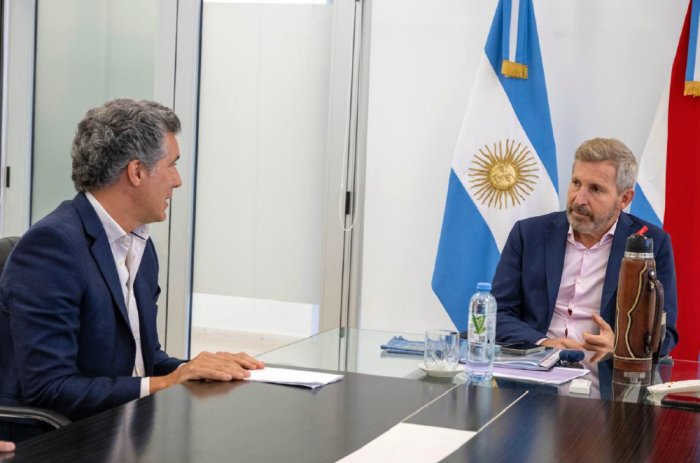 El presidente del distrito Entre R&iacute;os de la Sociedad Rural Argentina, con Rogelio Frigerio.