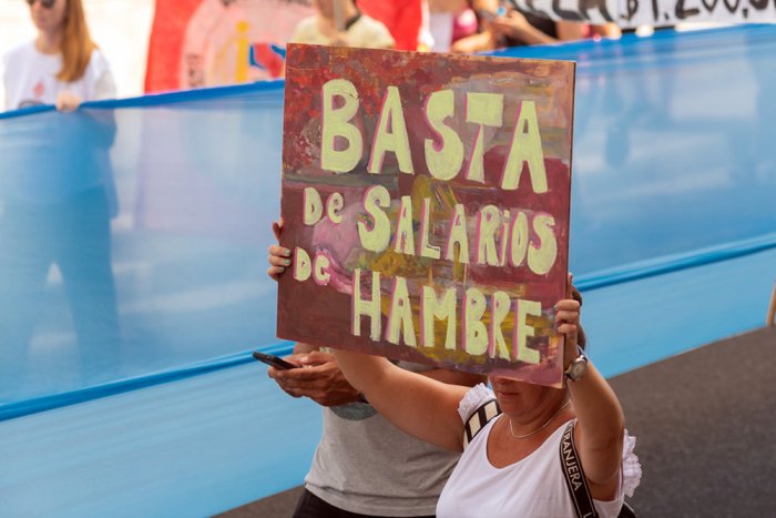 Los trabajadores volver&aacute;n a salir a protestar (foto: La Lucha en la calle).