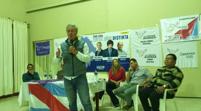 Etchevehere, que fue candidato a gobernador en 2023, encabez&oacute; el encuentro en Crespo.