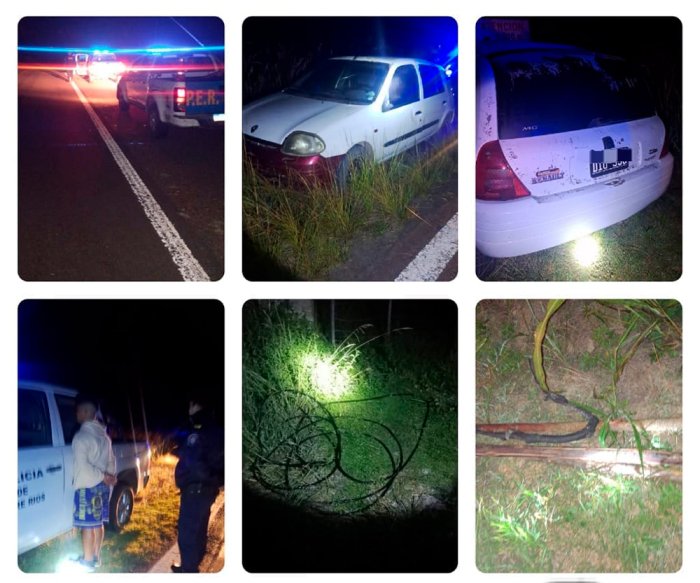 El operativo se realiz&oacute; a la vera de la RN 14, en Pedernal, Departamento Concordia.