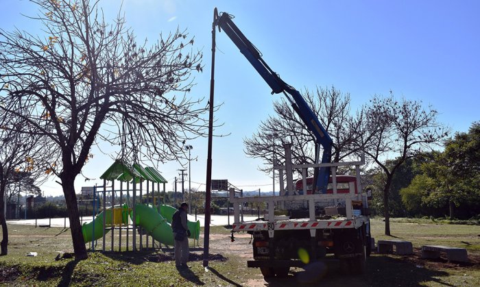 Se hicieron trabajos en la plazoleta del barrio de La Bianca.