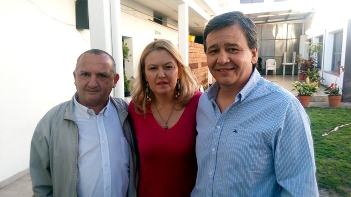 Zampedri, Delaloye y Pagani cuando iniciaron su gesti&oacute;n en el gremio docente.