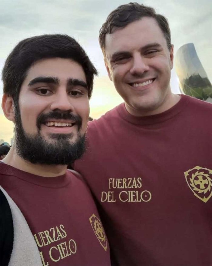 Cristian Centuri&oacute;n junto al "Gordo Dan"