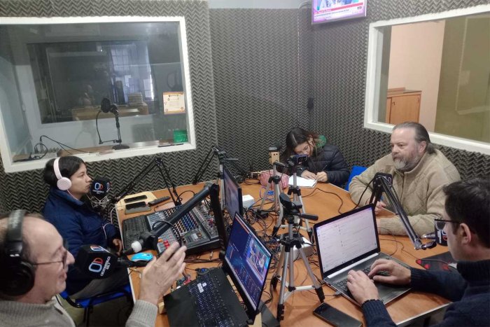 L&oacute;pez, entrevistado por Osvaldo Bodean, Guillermo Acosta, Bel&eacute;n Fedullo y Martina Segovia