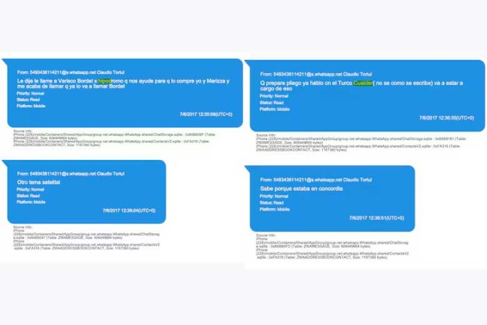 El mensaje que aludir&iacute;a al ex senador Kueider