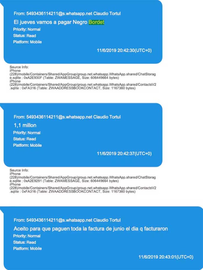 Chats de los hermanos T&oacute;rtul en la causa Securitas