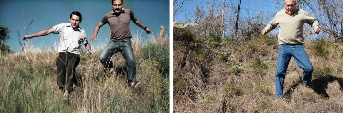 Omar Dar&iacute;o Amestoy y su hermano, Mario Alfredo, un domingo de primavera. Omar fue asesinado en 1976 junto a su esposa y sus dos hijos &mdash;de cinco y tres a&ntilde;os&mdash; en San Nicol&aacute;s de los Arroyos por perpetradores del Ej&eacute;rcito y las polic&iacute;as Federal y Bonaerense (Ausencias - Gustavo Germano)