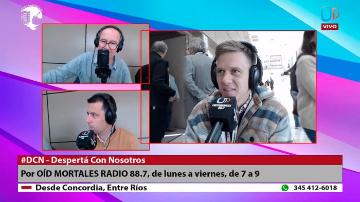 Alessio pas&oacute; por la transmisi&oacute;n en vivo de O&iacute;d Mortales Radio desde las Jornadas del Cluster del Pec&aacute;n.