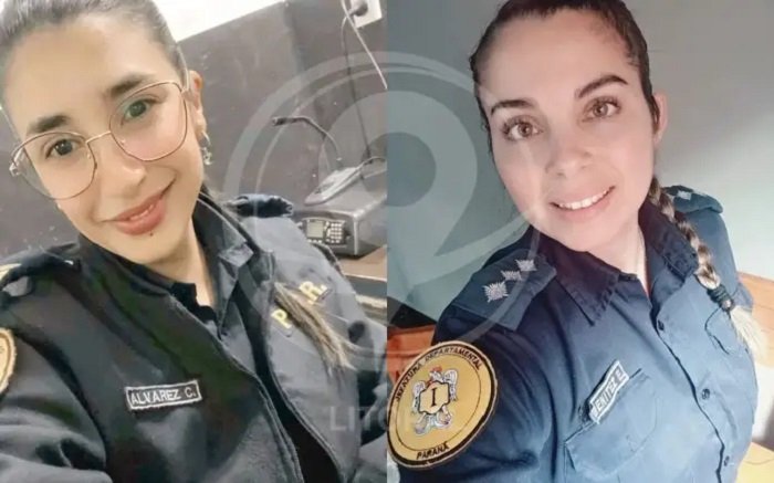 Cabo Primero Carolina &Aacute;lvarez y Oficial Principal Evangelina Ben&iacute;tez.
