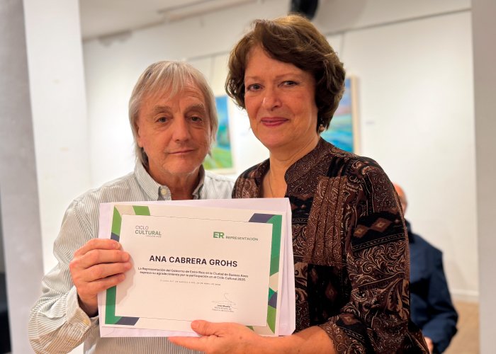 Jos&eacute; Mouli&aacute;n con la paranaense Ana Mar&iacute;a del Carmen Cabrera Grohs.