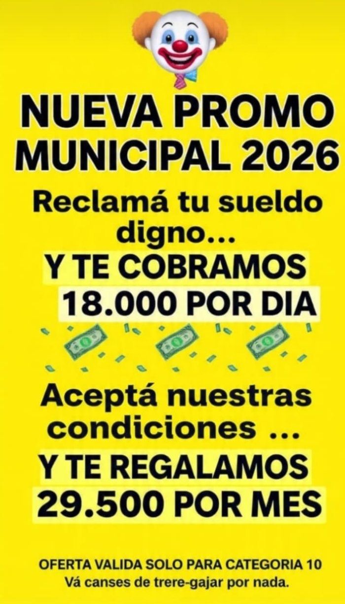 Uno de los memes que circula v&iacute;a redes sociales y fue fijado frente al edificio municipal.