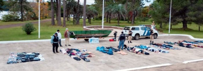 La mercaderia de origen ilegal fue constatada en Prefectura Salto Grande.