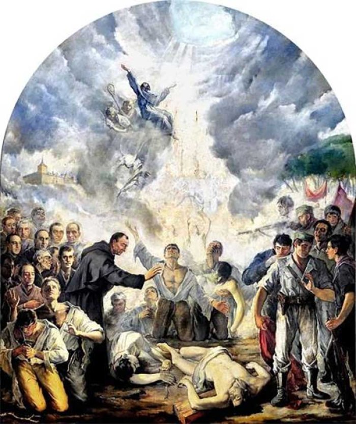 Cuadro en memoria de los m&aacute;rtires agustinos del siglo XX