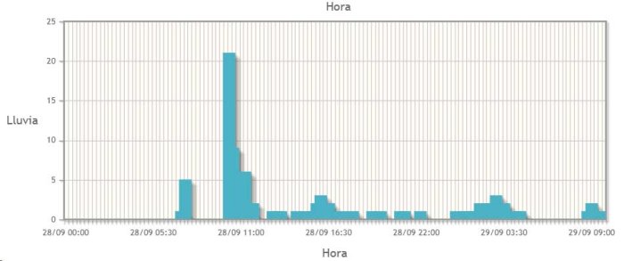 Las lluvias en Salto Grande, desde ayer 28 hasta las 9 de hoy