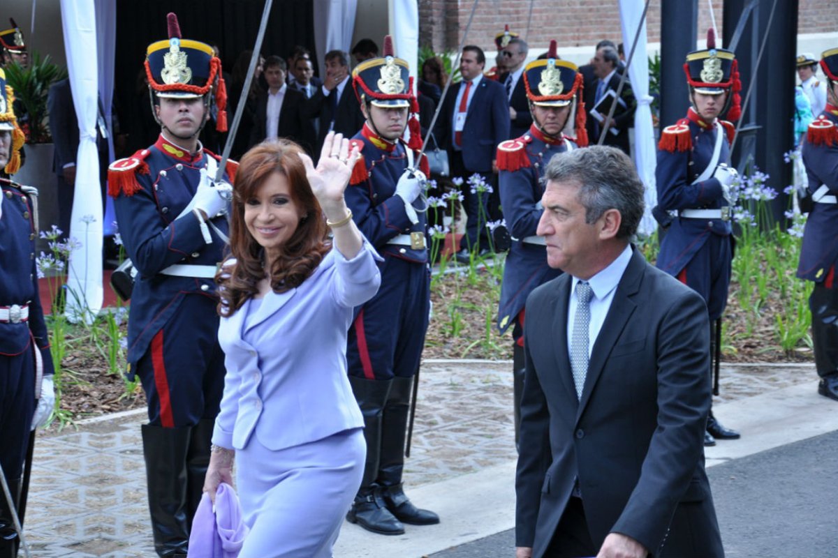 2014: el gobernador con la entonces presidente.