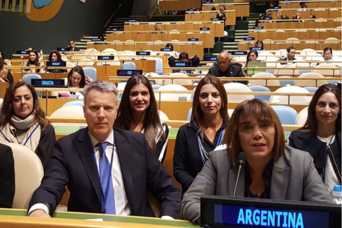 Gayol, en la conferencia de la CSW en Nueva York.