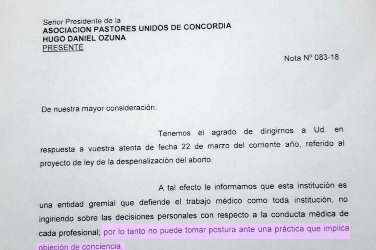 La respuesta de los m&eacute;dicos.