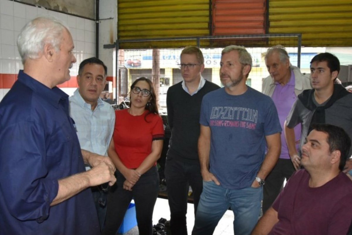 Frigerio con Triaca, hoy en La Matanza.