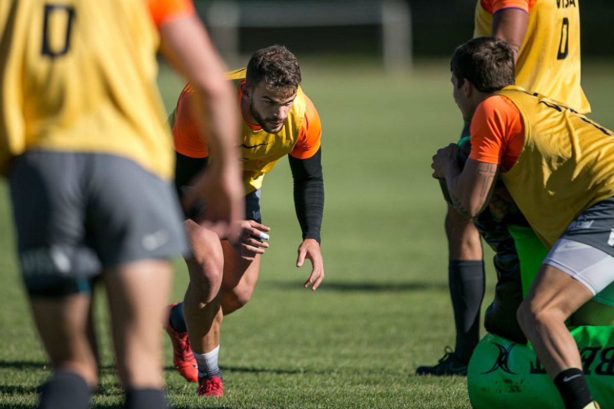 Kremer, en el entrenamiento antes del nuevo juego.