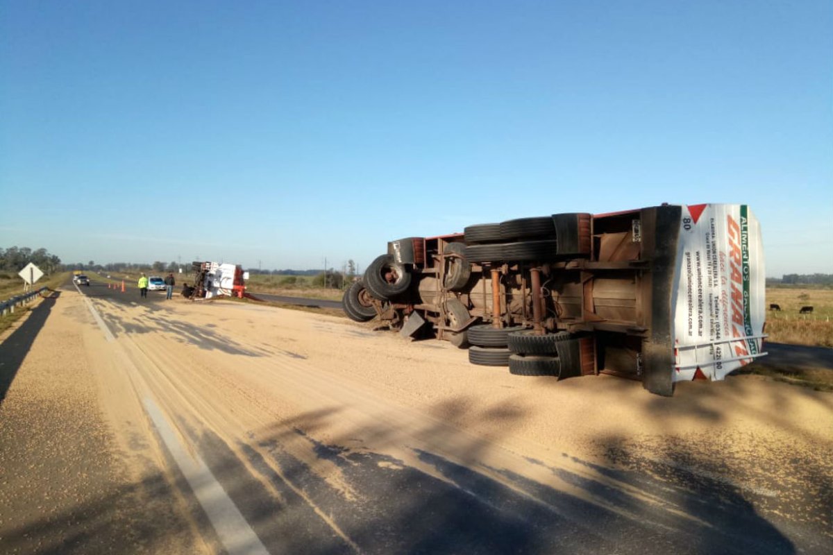 As&iacute; qued&oacute; el cami&oacute;n, con la ruta cubierta.