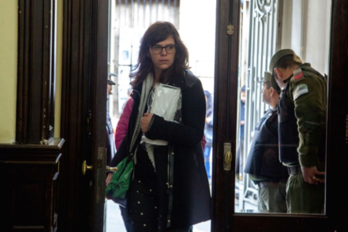 Sabrina Gullino, ayer cuando declar&oacute;.