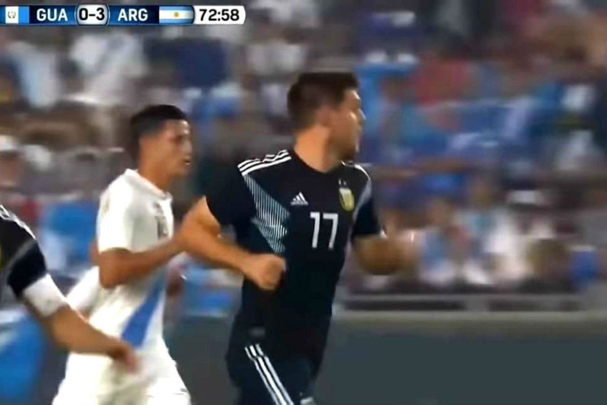 Kannemann, cuando jug&oacute; contra Guatemala.