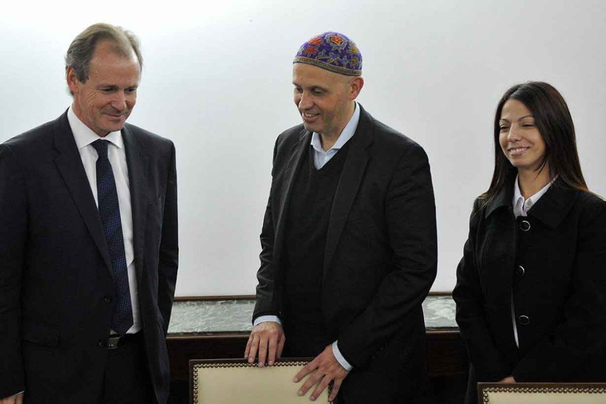 Bel&eacute;n Esteves, con Bordet y Bergman