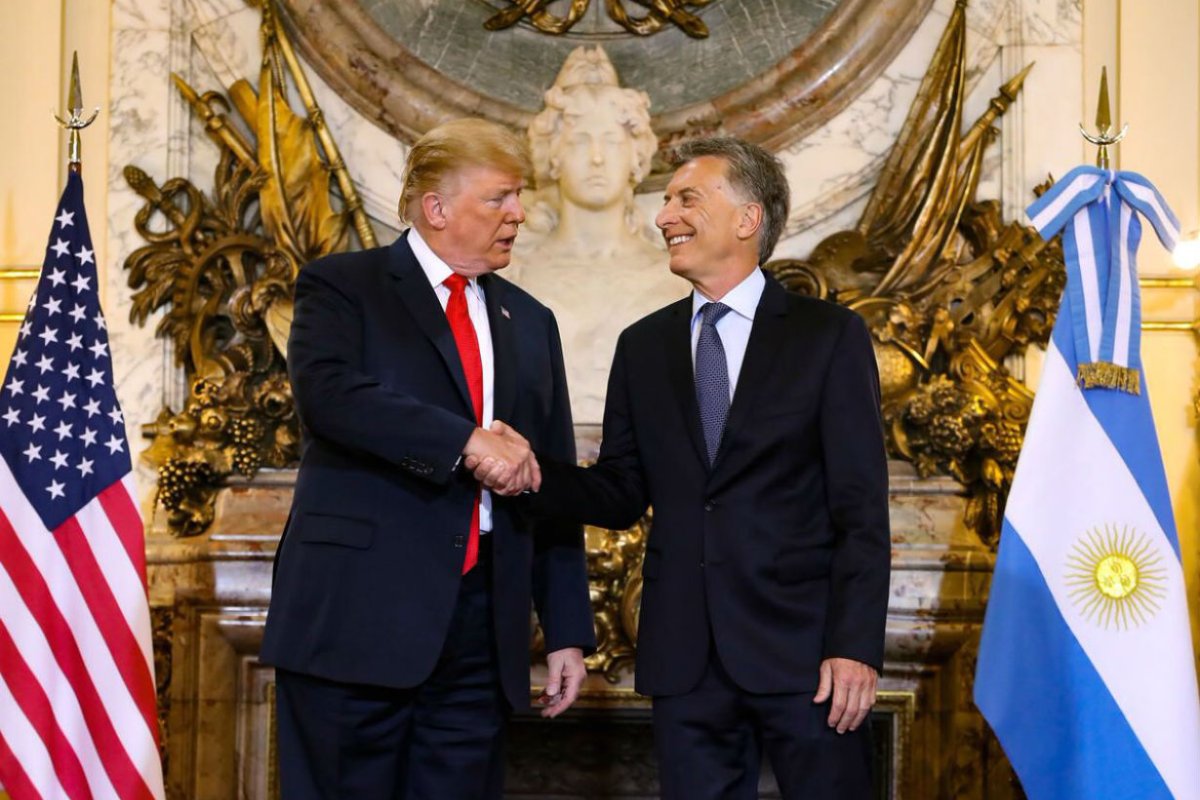 Trump estuvo 45 minutos hoy en la Rosada con Macri