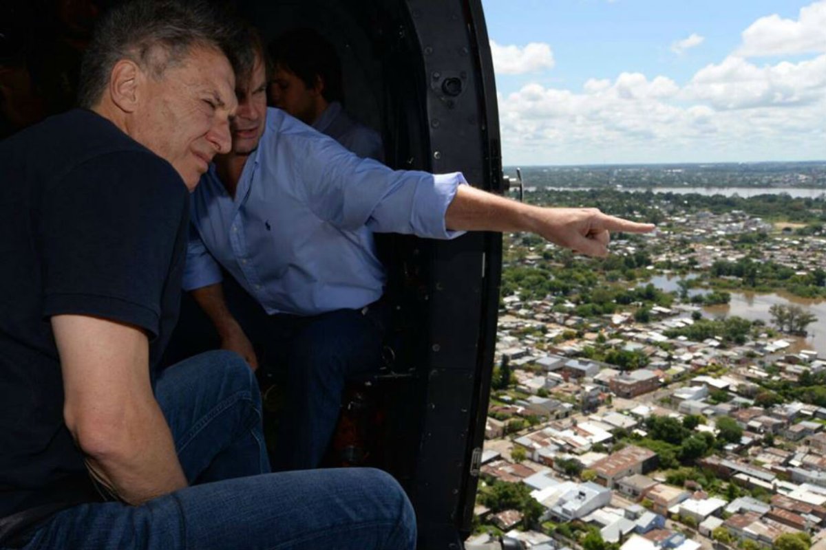 Bordet y Macri recorrieron zonas afectadas
