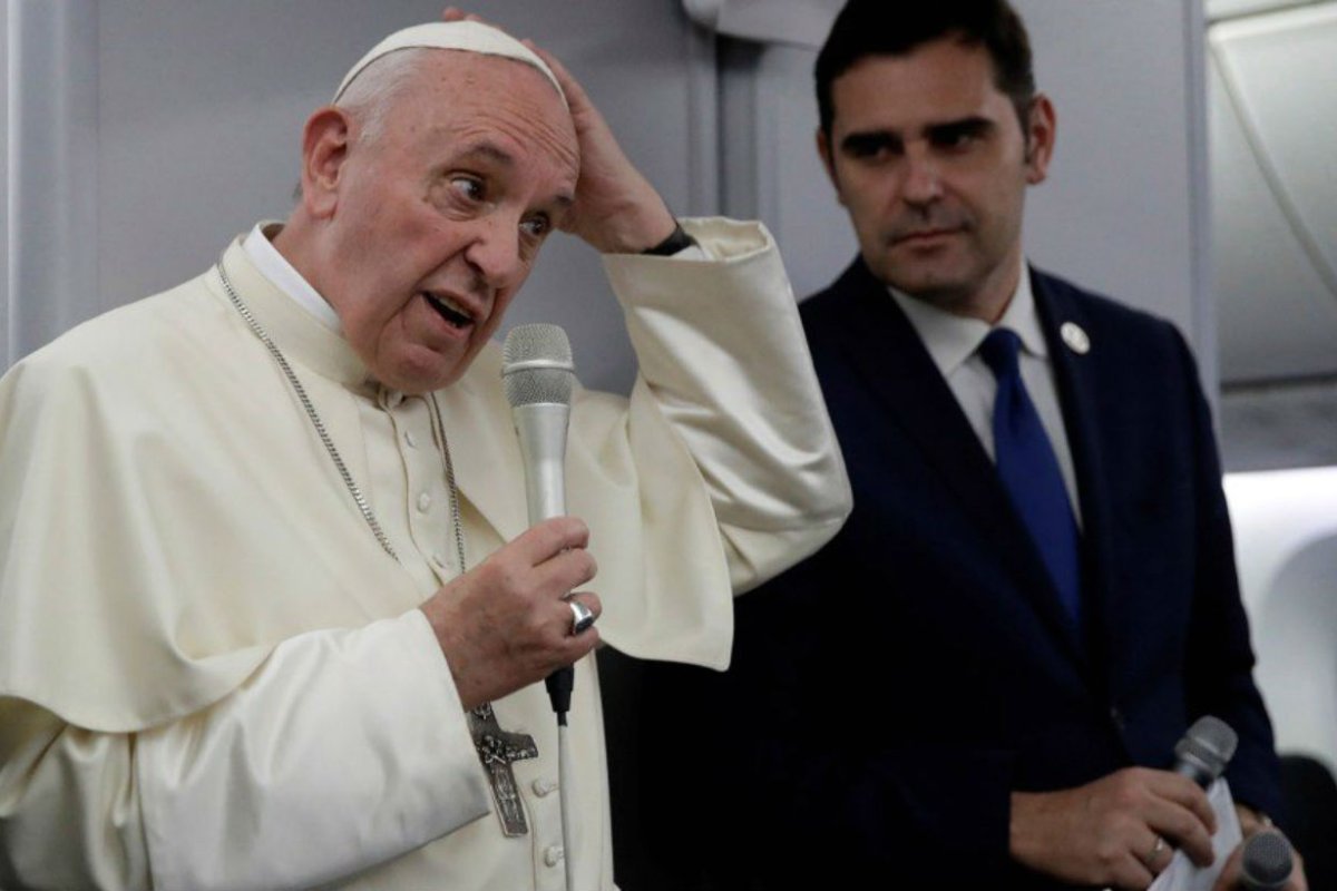 Francisco, en vuelo de regreso a Roma.