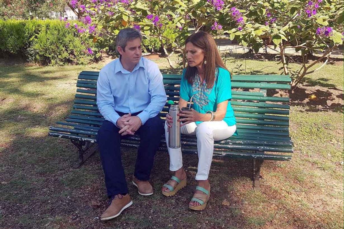 Vallory con Walser, en Plaza San Mart&iacute;n
