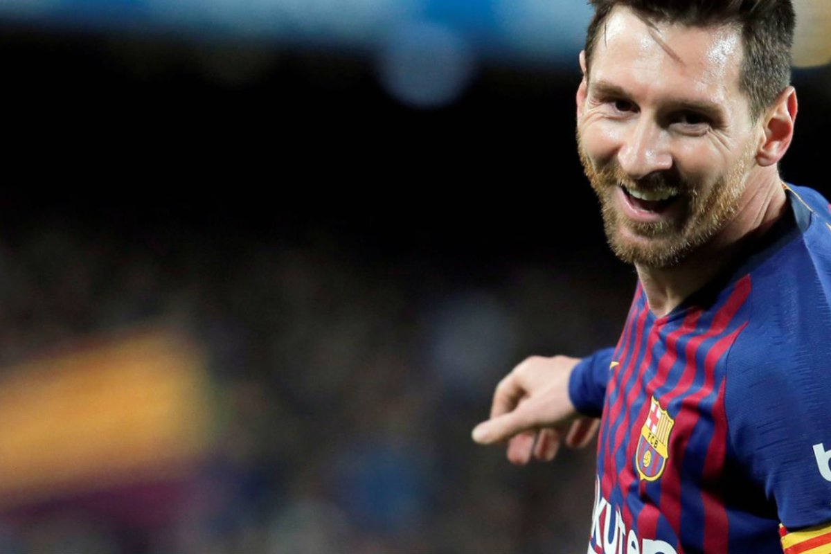 Messi est&aacute; feliz: hizo un gol y Barcelona gan&oacute;.