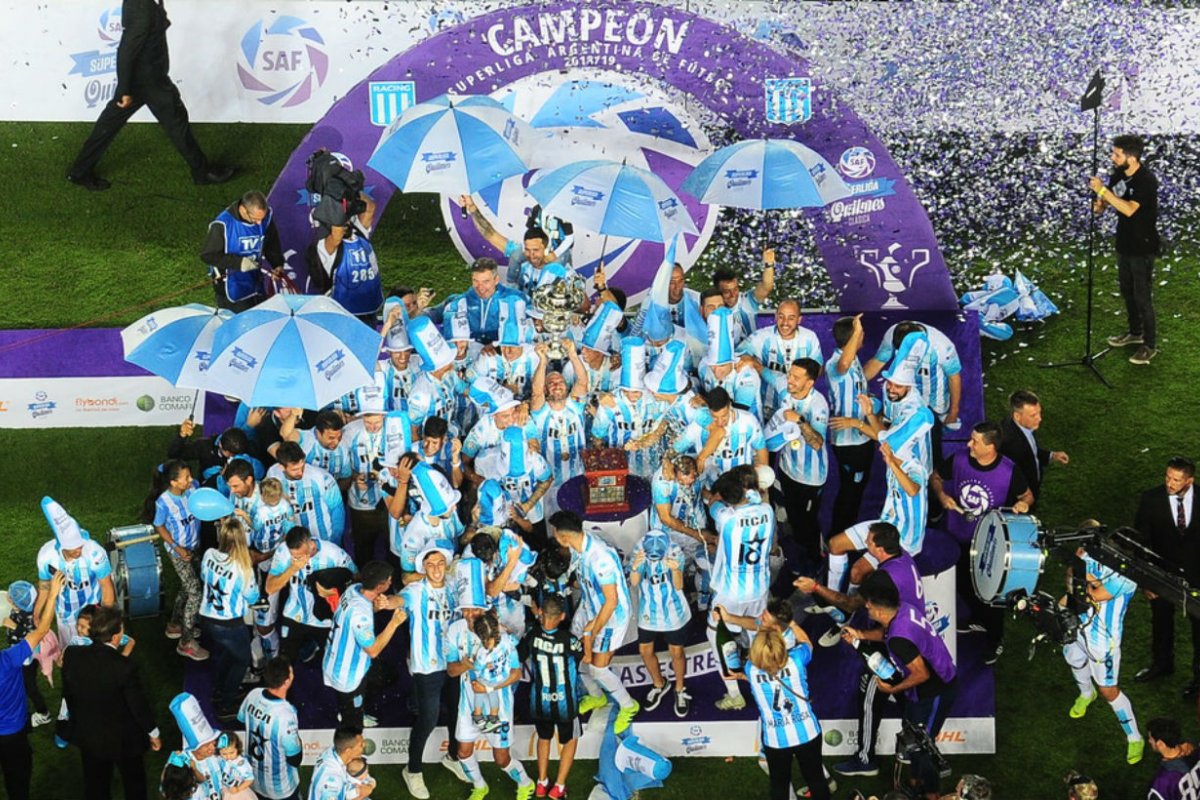 Racing campe&oacute;n de la Superliga 2019.