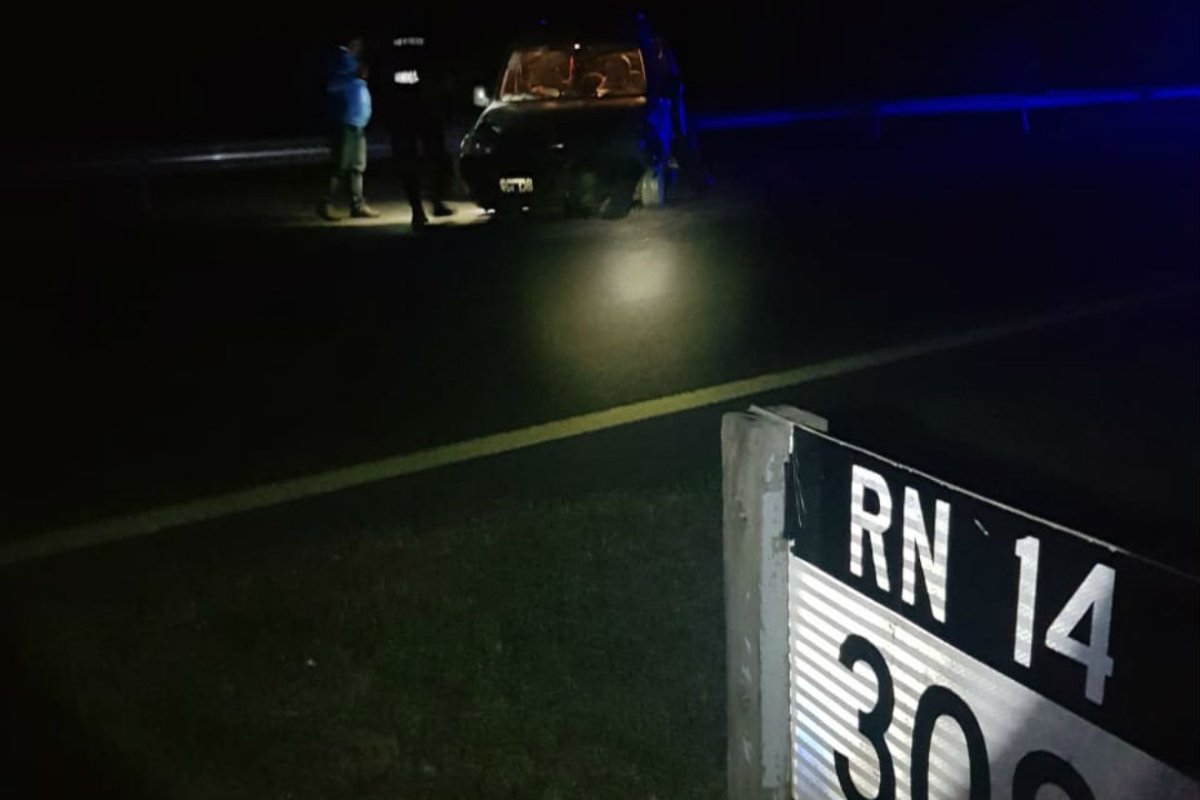 Justo ah&iacute; fue el accidente, anoche en Chajar&iacute;.