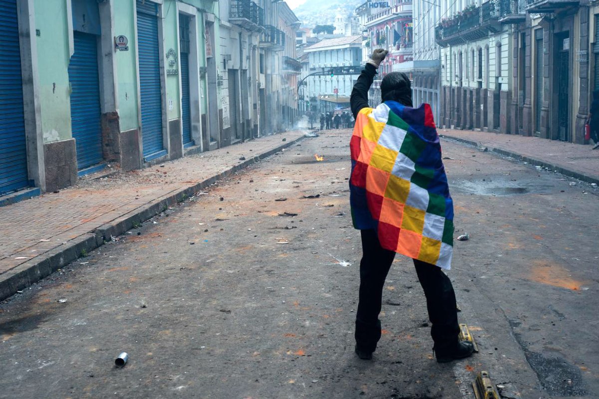 La protesta en Quito Cr&eacute;dito: Luis Herrera