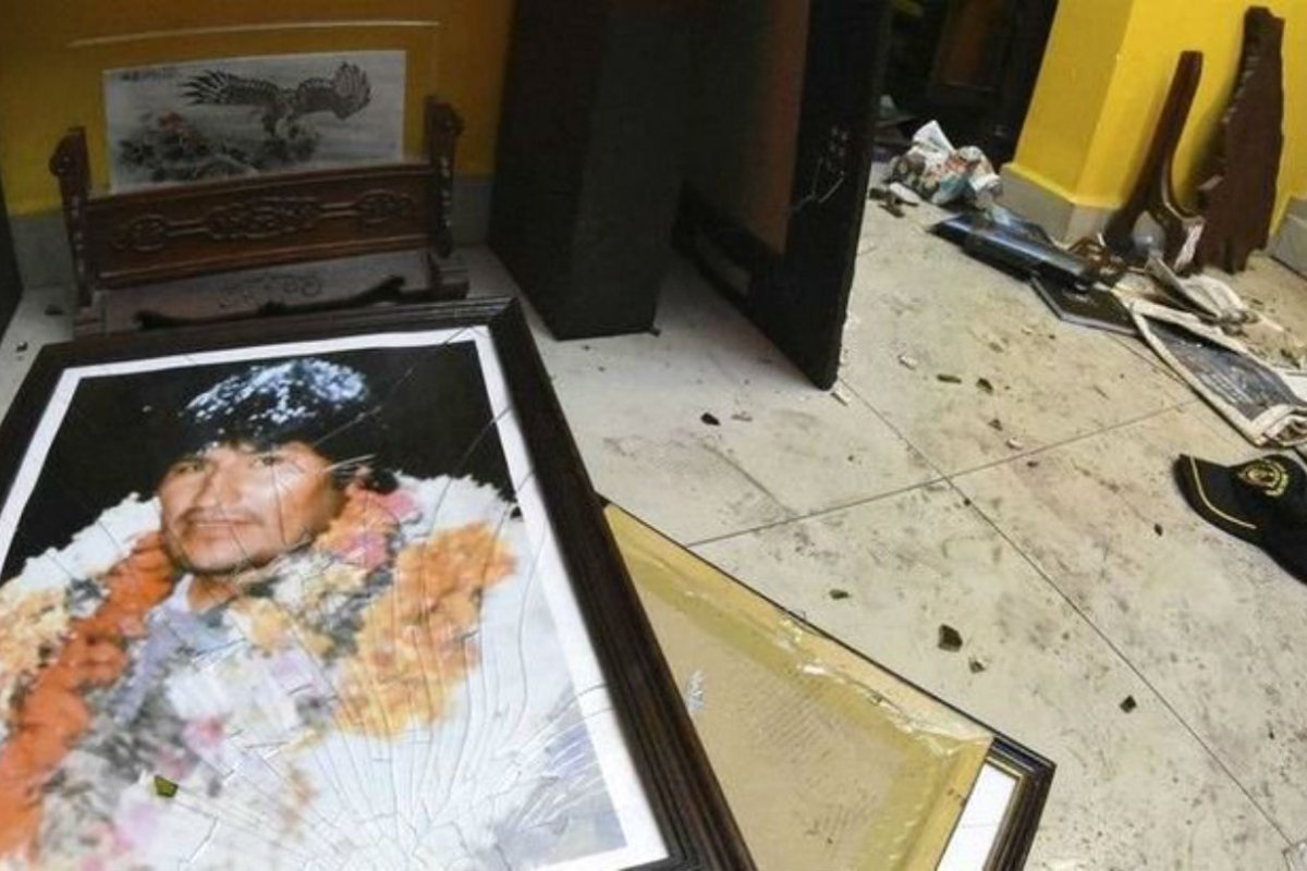 As&iacute; qued&oacute; la saqueada casa de Evo Morales.