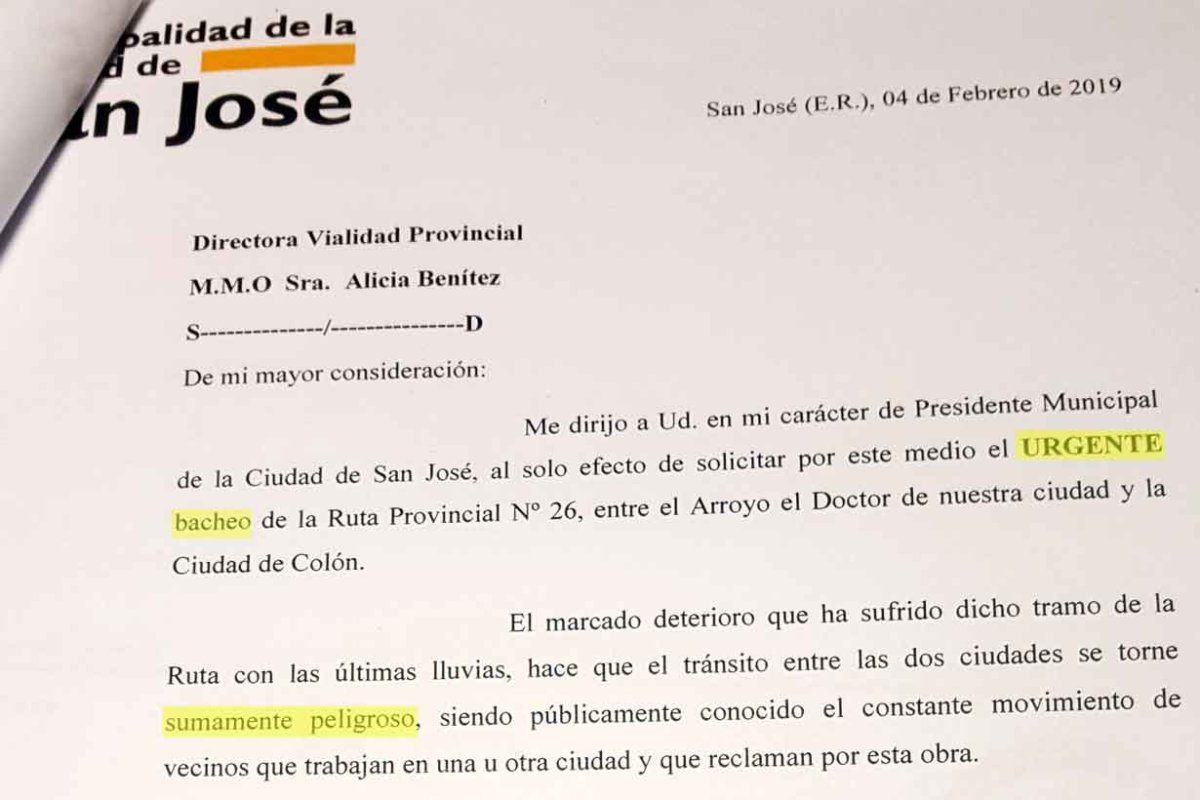 El pedido urgente de Monjo a Vialidad