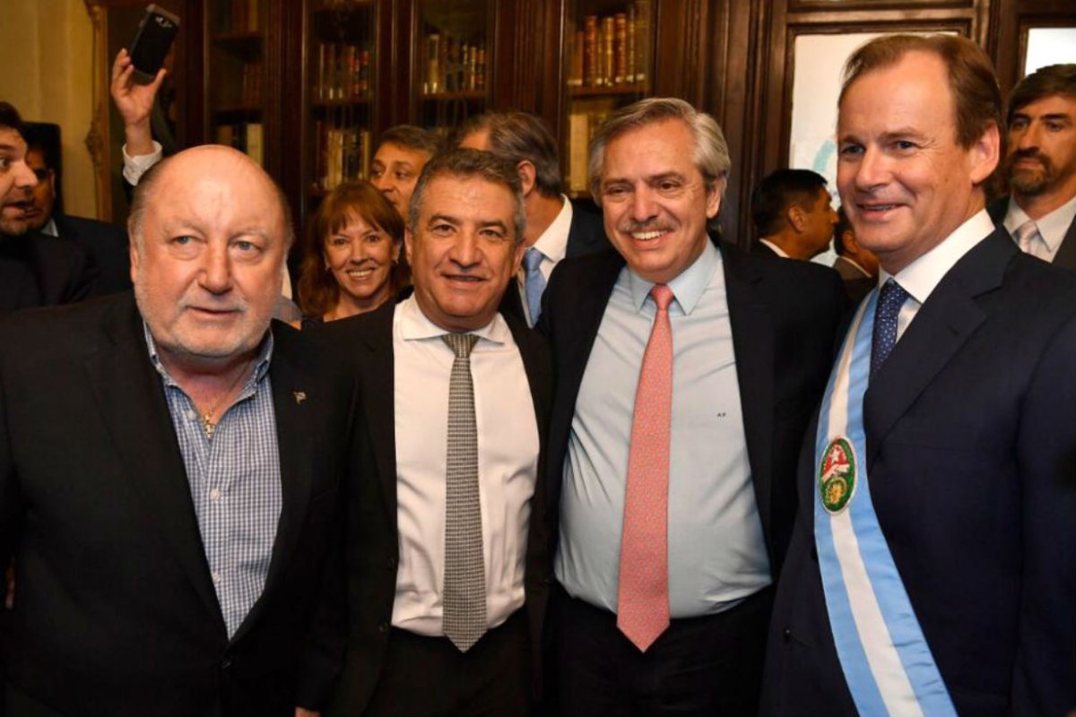 Los 4 juntos, en una foto tomada anoche.