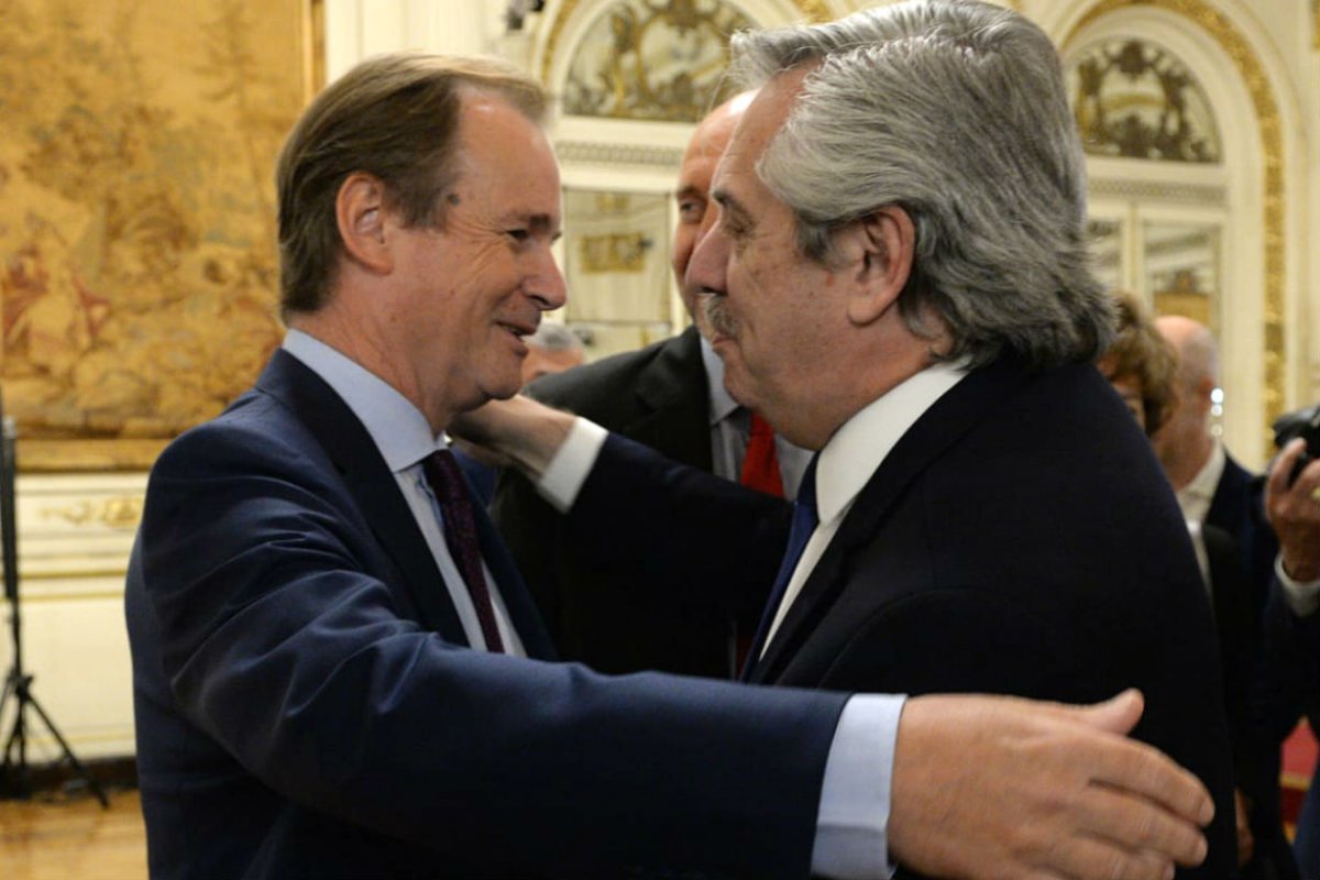 Bordet con Fern&aacute;ndez, ayer en Casa Rosada.