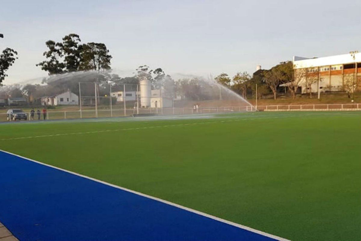 La cancha, ubicada en zona del Polideportivo.