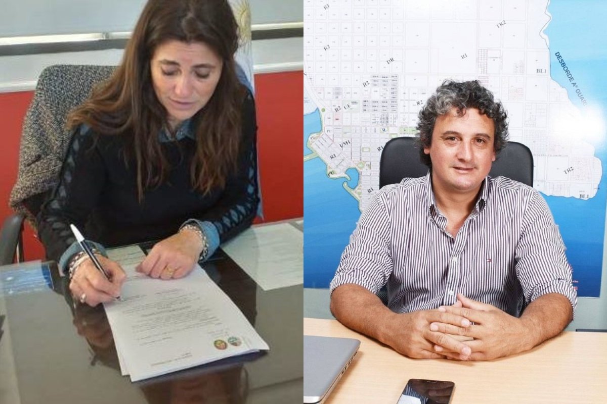 A la izq. Claudia Monjo, a la der. Ricardo Bravo