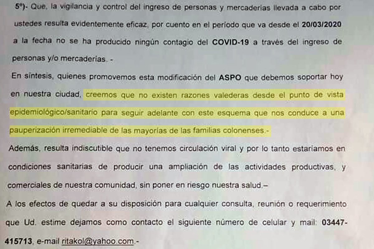 Un fragmento de la nota dirigida a Walser