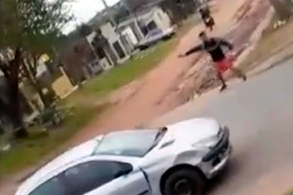 Imagen captada en medio de la balacera