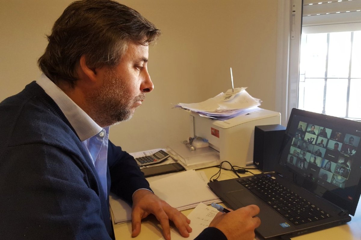 Mattiauda en una de las sesiones virtuales.