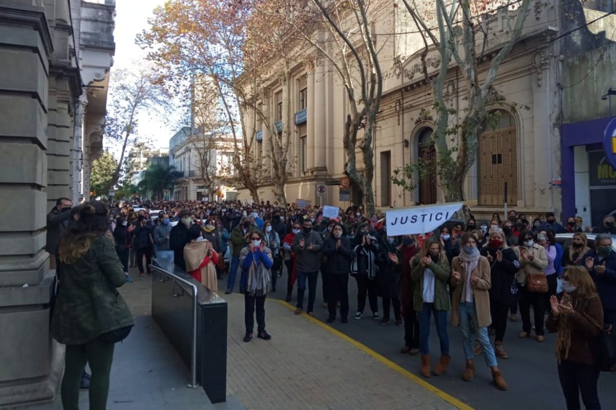 La marcha lleg&oacute; hasta los Tribunales de Concordia.
