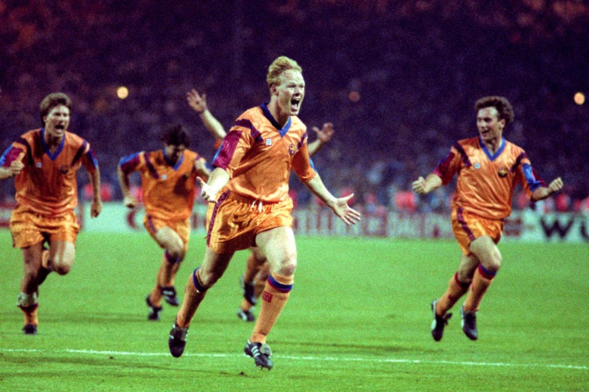 Aquel festejo en Wembley: gol en la final.