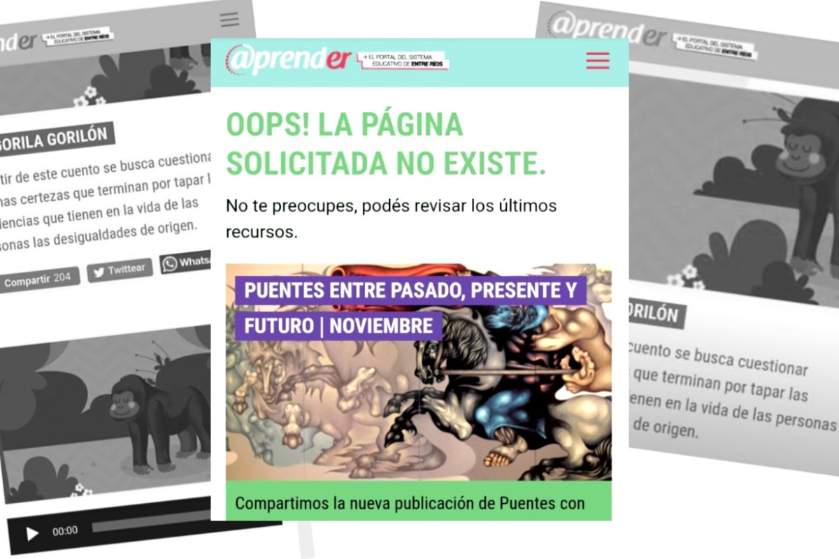 Lo que se ve&iacute;a y lo que se ve en Aprender.