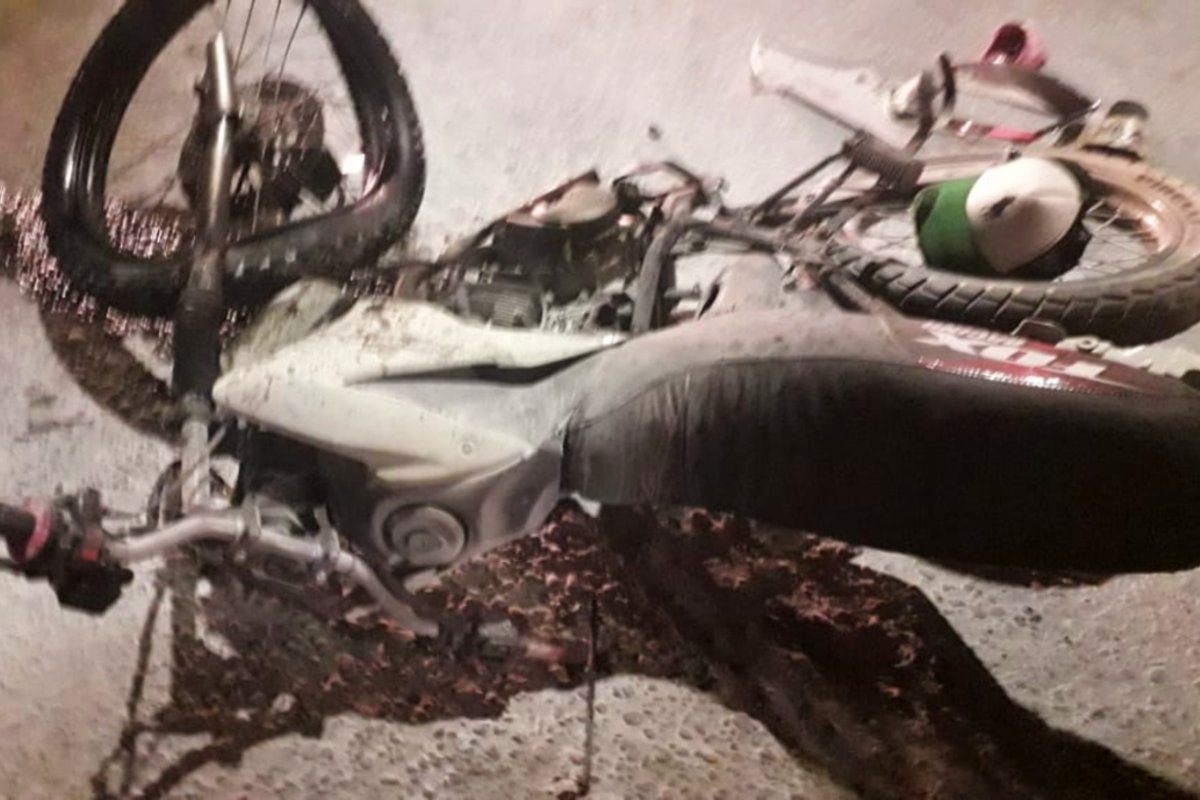 As&iacute; qued&oacute; la moto accidentada.