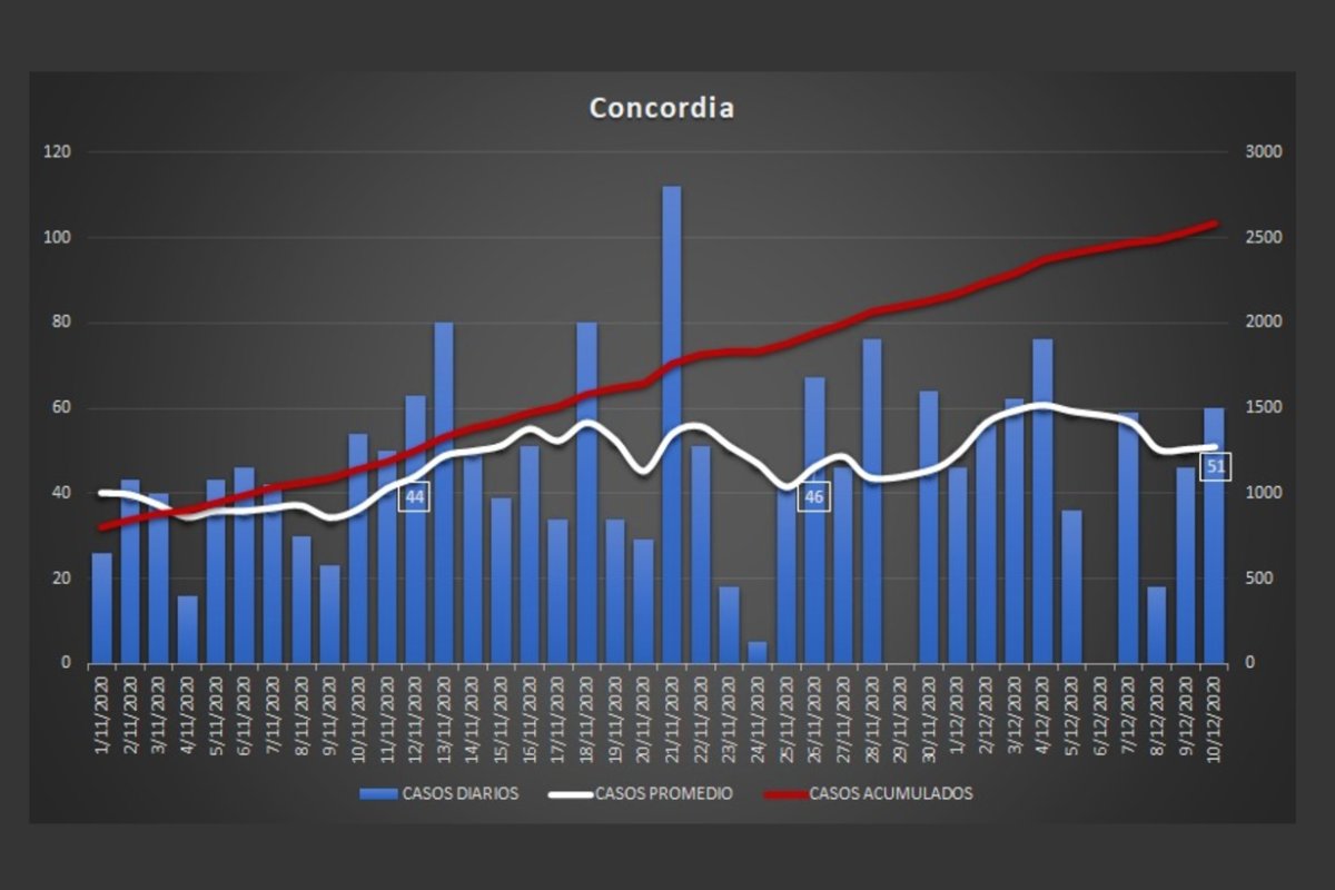 Casos contabilizados por Salud de Entre R&iacute;os.